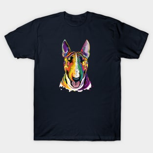 Bull Terrier Dog Stencil T-Shirt